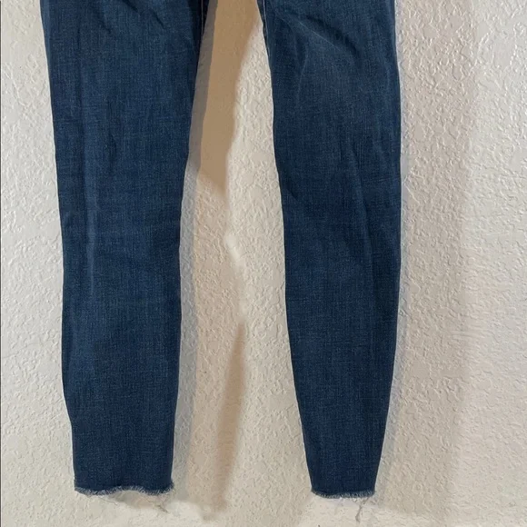 ABERCROMBIE & FITCH Mid Rise Super Skinny Ankle Denim Jeans Raw Hem Size 0 - Picture 6 of 8
